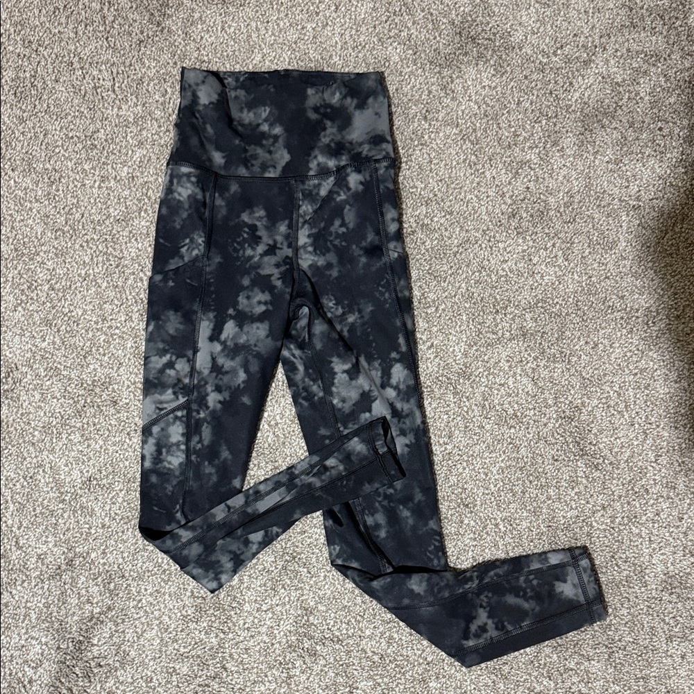 American Eagle Black Tie-Dye Leggings